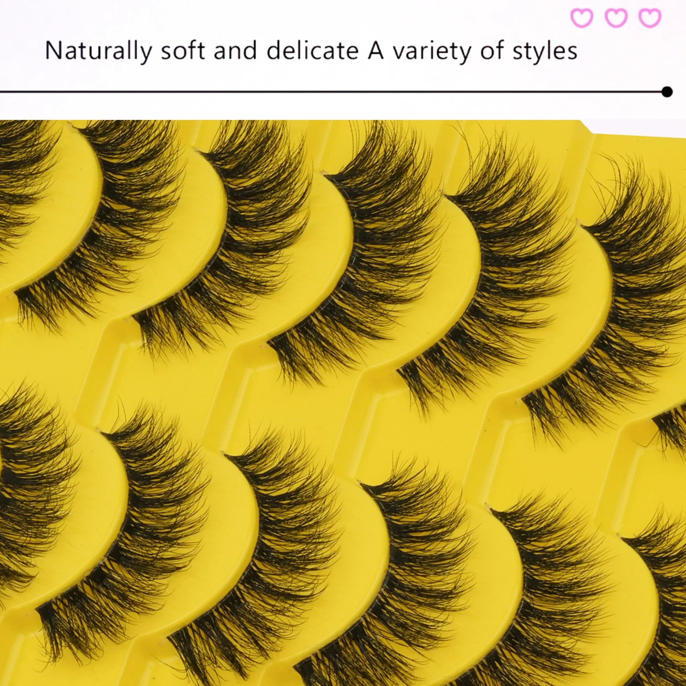 5 Pairs Messy Fluffy Strip Fal - Beauty Makeup Women 评论和价格