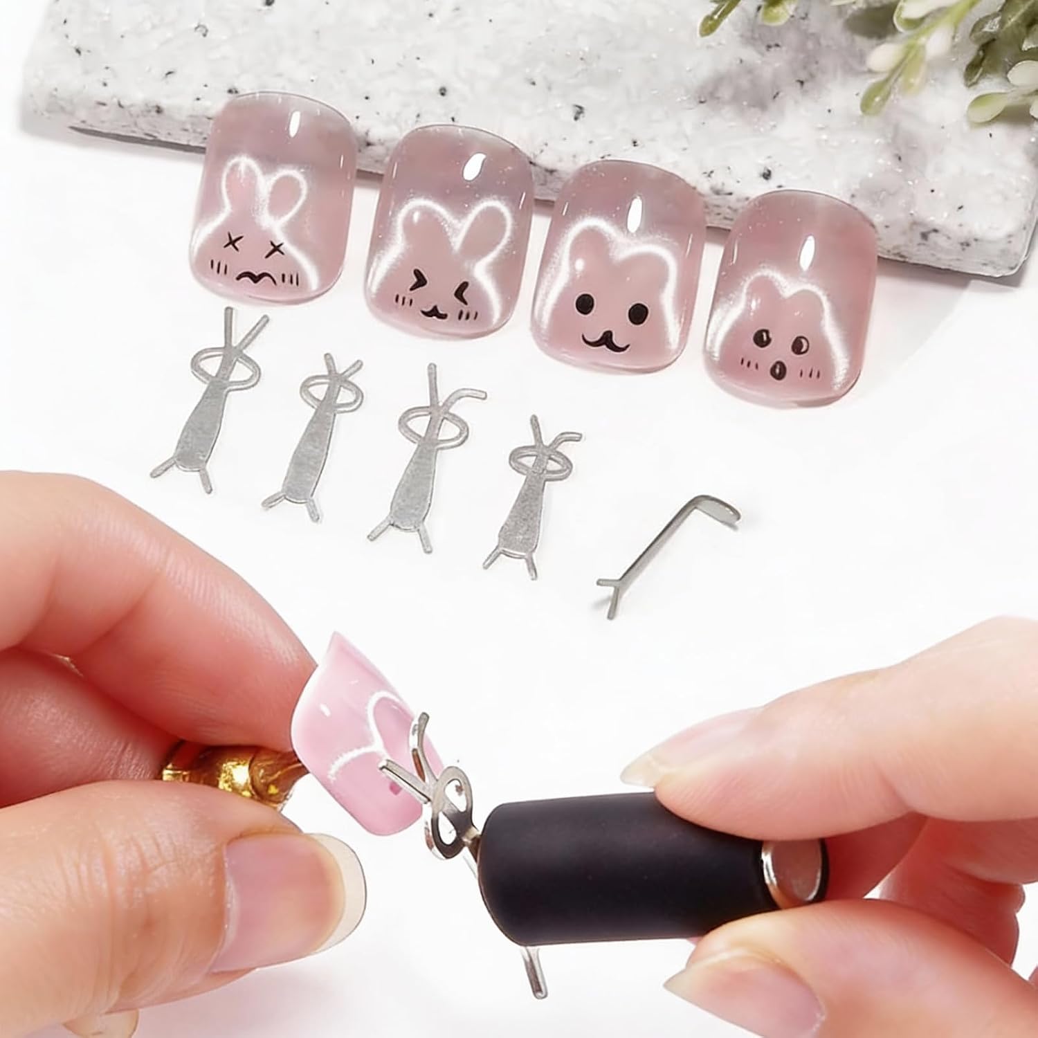 10Pcs Cat Eye Nail Magnet Set  - Contour Palette Stick 评论和价格