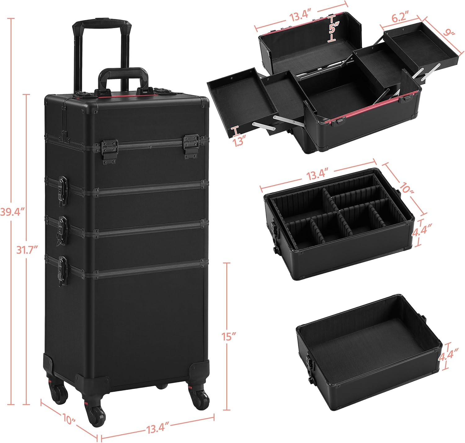 Rolling Makeup Train Case, Cos - Beauty & Makeup Katia Di Paola 评论和价格